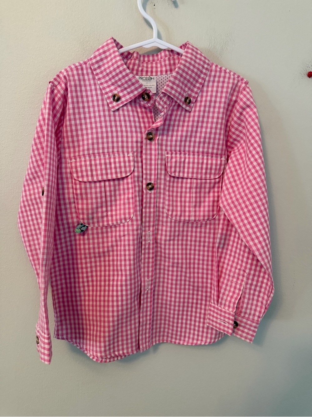 Prodoh Pink Gingham Button-Down Shirt